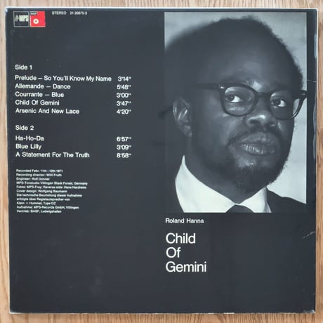 ROLAND HANNA - Child of Gemini (MPS/BASF 21 20875-3)