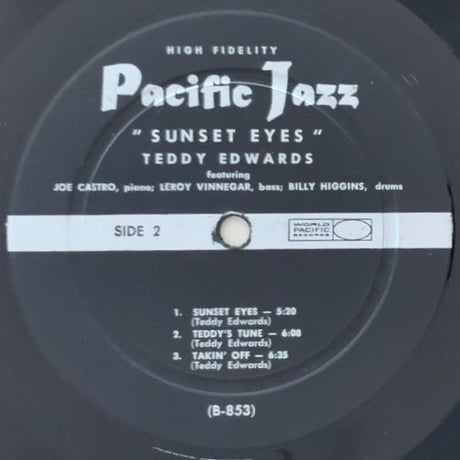 TEDDY EDWARDS - Sunset Eyes (PACIFIC JAZZ PJ-14)