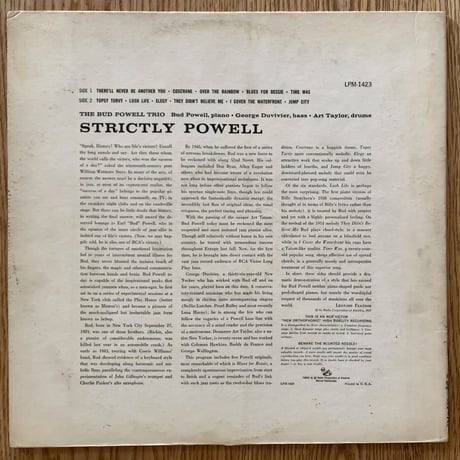 BUD POWELL - Strictly Powell (RCA VICTOR LPM1423)