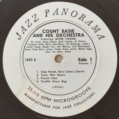 COUNT BASIE - feat. Lester Youngs (JAZZ PANORAMA LP1803)
