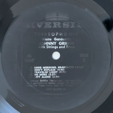 JOHNNY GRIFFIN - White Gardenia (RIVERSIDE RLP9387)