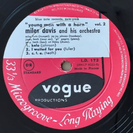 MILES DAVIS - Young Man with a Horn Vol.2 (VOGUE L.D.172)