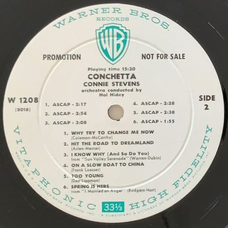 CONNIE STEVENS - Conchetta (WARNER BROS. W1208)