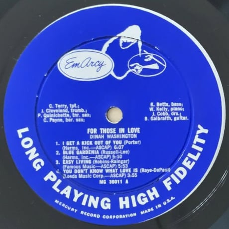 DINAH WASHINGTON - For Those in Love (EMARCY MG36011)