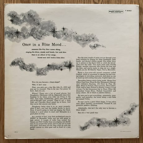 KAY STARR - in a Blue Mood (CAPITOL T580)