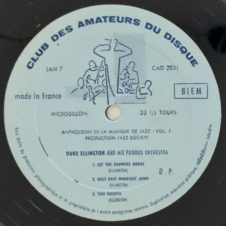 DUKE ELLINGTON - Panorama du Jazz (club des amateurs du disque CAD2051)
