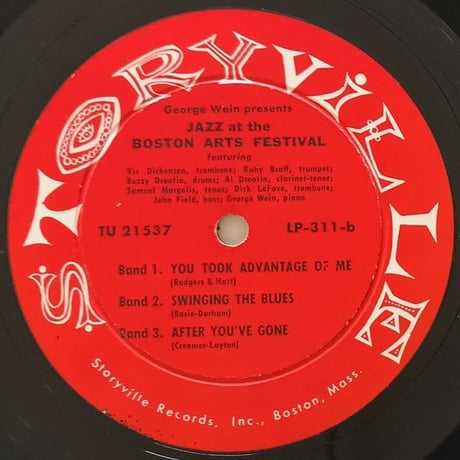 VIC DICKENSON, RUBY BRAFF - Jazz at The Boston Arts Festival (STORYVILLE LP311)