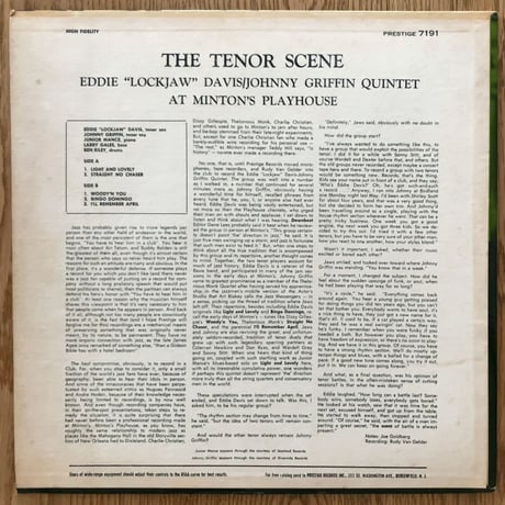 EDDIE "LOCKJAW" DAVIS / JOHNNY GRIFFIN - The Tenor Scene (PRESTIGE PRLP7191)