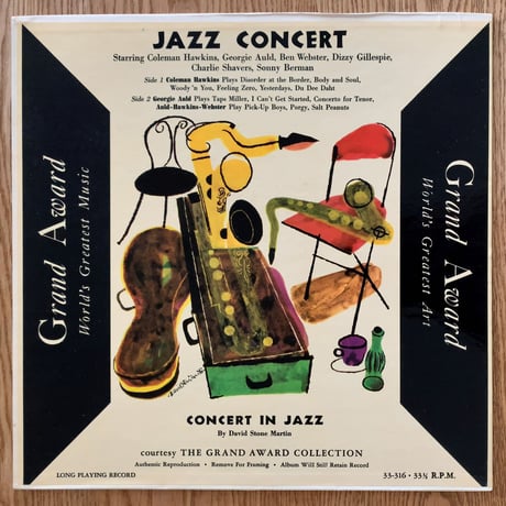 COLEMAN HAWKINS, GEORGIE AULD - Jazz Concert (GRAND AWARD G.A.33-316)