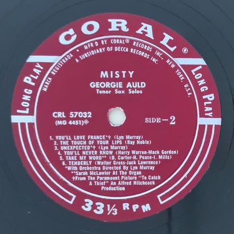 GEORGIE AULD - Misty (CORAL CRL57032)
