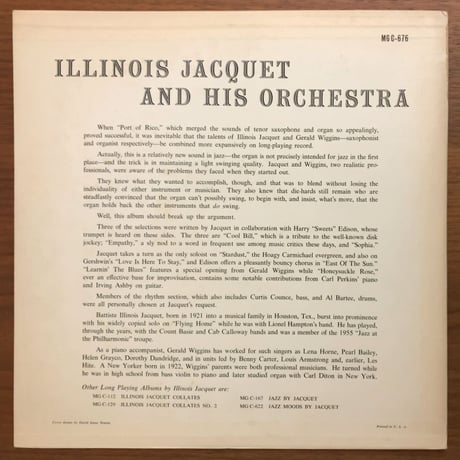 ILLINOIS JACQUET - and His Orchestra (CLEF MGC-676)