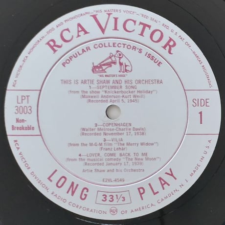 ARTIE SHAW - This is Artie Shaw (RCA VICTOR LPT3003)