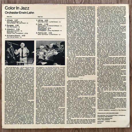 ORCHESTER ERWIN LEHN - Color in Jazz (MPS/BASF 21 21963-1)