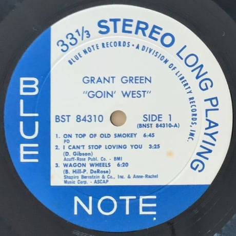 GRANT GREEN - Goin' West (BLUE NOTE BST84310)