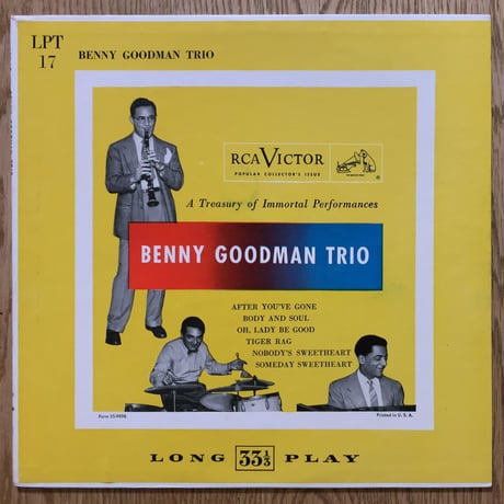 BENNY GOODMAN - Benny Goodman Trio (RCA VICTOR LPT17)