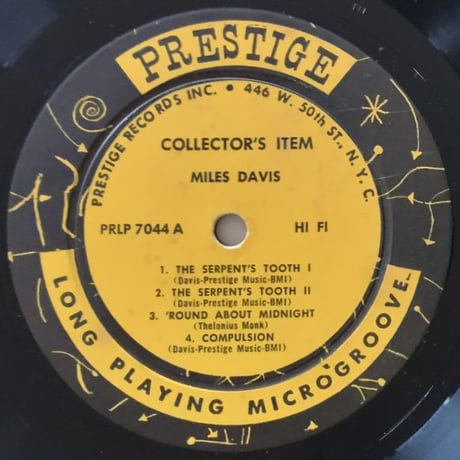 MILES DAVIS - Collectors' Items (PRESTIGE PRLP7044)