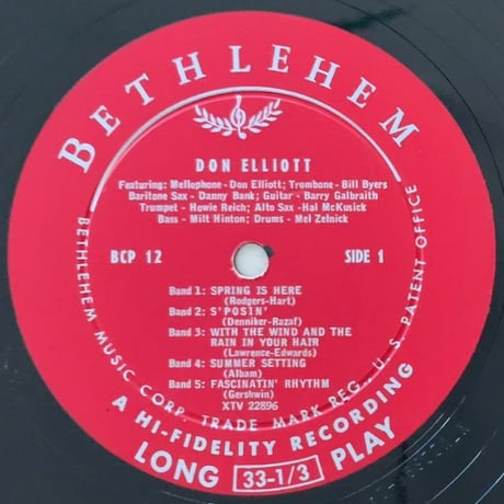 DON ELLIOTT - Don Elliott (BETHLEHEM BCP12)