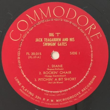 JACK TEAGARDEN - Big "T" (COMMODORE FL20,015)