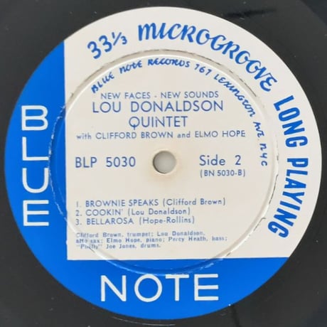 LOU DONALDSON with CLIFFORD BROWN - New Faces New Sounds (BLUE NOTE BLP5030)