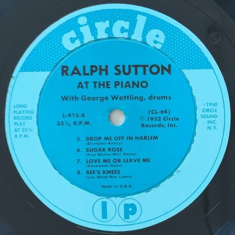 RALPH SUTTON - at The Piano (CIRCLE L-413)