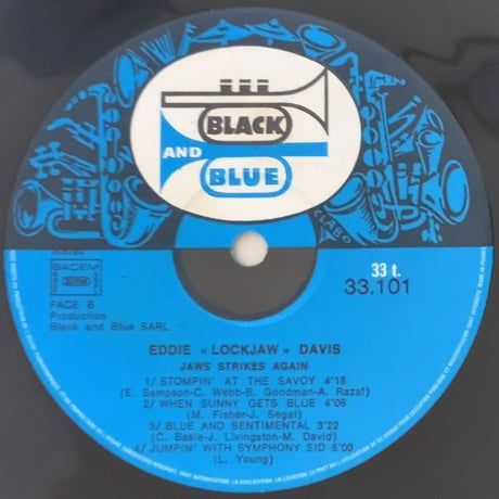 EDDIE "LOCKJAW" DAVIS - Jaws Strikes Again (BLACK AND BLUE 33101)