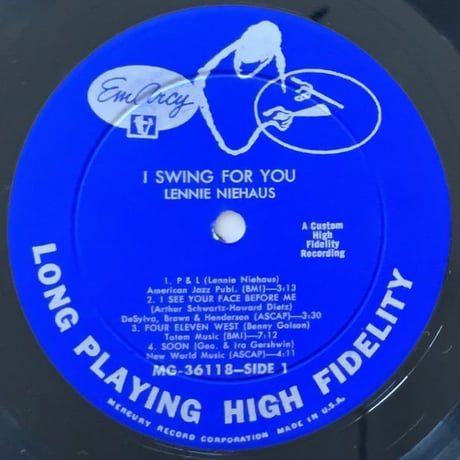 LENNY NIEHAUS - I Swing For You (EMARCY MG-36118)