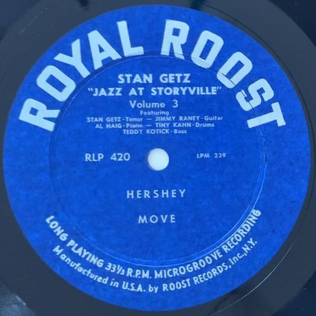 STAN GETZ - Jazz At Storyville Volume 3 (ROOST RLP420)