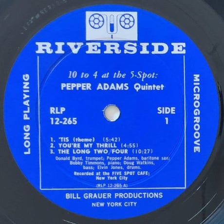 PEPPER ADAMS - 10 To 4 At The 5 Spot (RIVERSIDE RLP12-265)