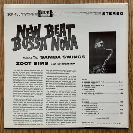ZOOT SIMS - New Beat Bossa Nova (COLPIX SCP435)