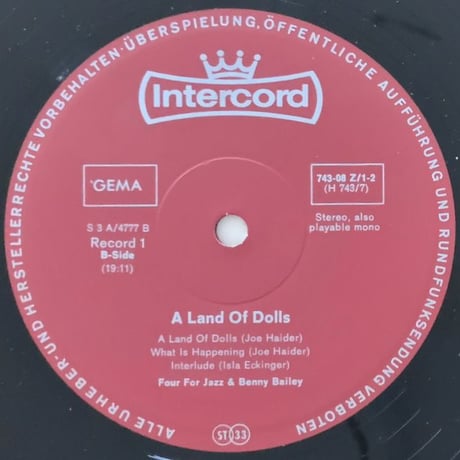 BENNY BAILEY - a Land of Dolls (INTERCORD 743-08Z/1-2)