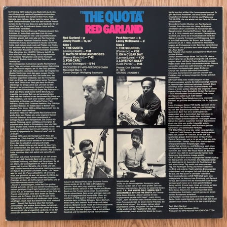 RED GARLAND - The Quota (MPS/BASF 21 20909-1)