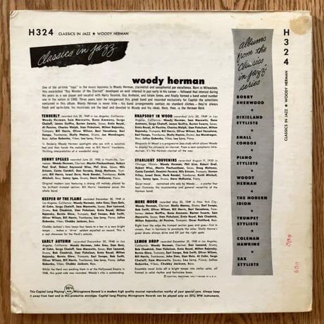 WOODY HERMAN - Classics in Jazz (CAPITOL H-324)