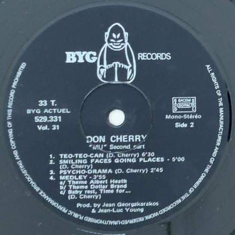 DON CHERRY - "Mu" Second Part (BYG 529.331)