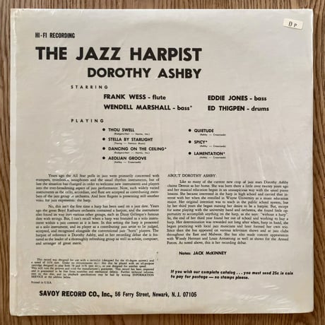 DOROTHY ASHBY - The Jazz Harpist (SAVOY MG12212)