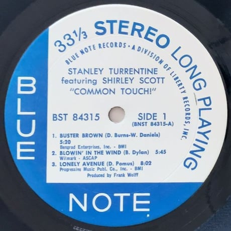 STANLEY TURRENTINE - Common Touch (BLUE NOTE BST84315)