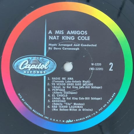 NAT KING COLE - A Mis Amigos (CAPITOL W1220)
