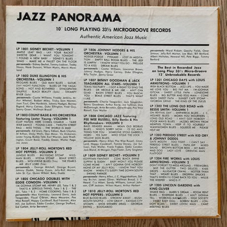 JOHNNY HODGES - Johnny Hodges Orchestra (JAZZ PANORAMA LP1806)