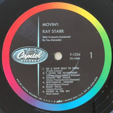 KAY STARR - Movin'! (CAPITOL T1254)