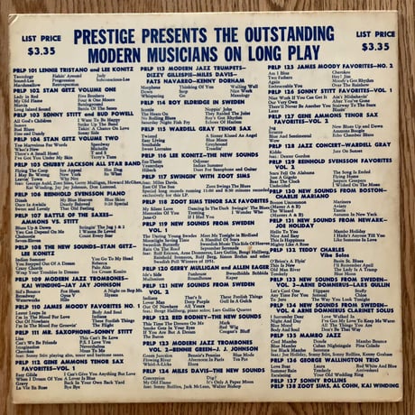 JAMES MOODY - Favorites Vol.2 (PRESTIGE PRLP125)