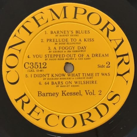 BARNEY KESSEL - Vol.2 (CONTEMPORARY C3512)