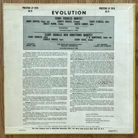 TEDDY CHARLES - Evolution (PRESTIGE PRLP7078)