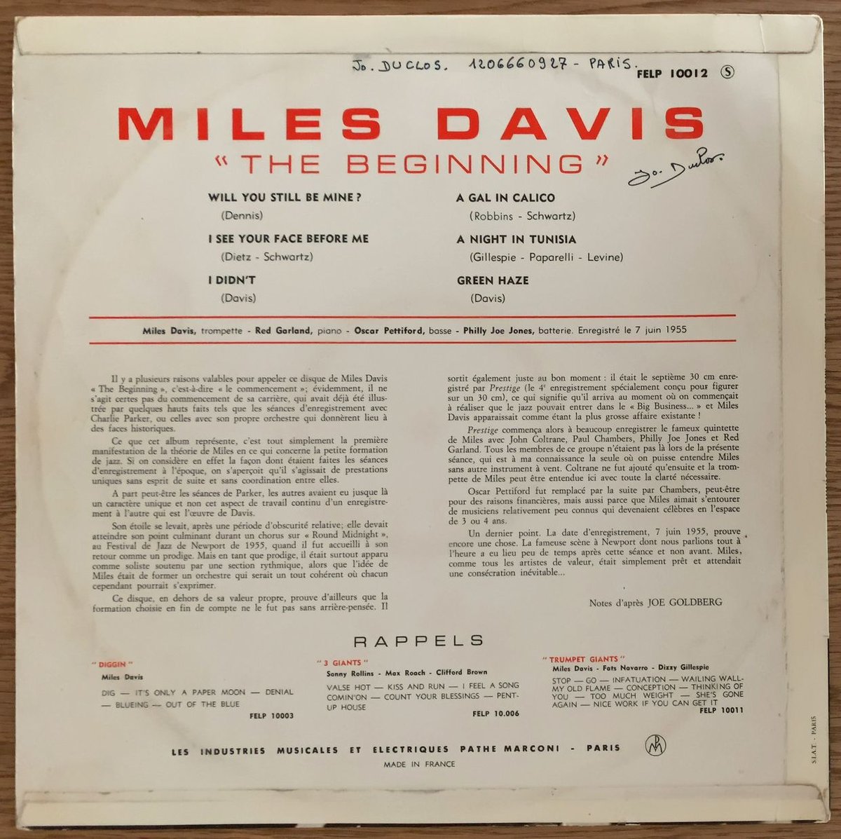 Miles Davis　THE BEGINNING US盤　LP レコード Miles Davis THE BEGINNING US盤 LP レコード