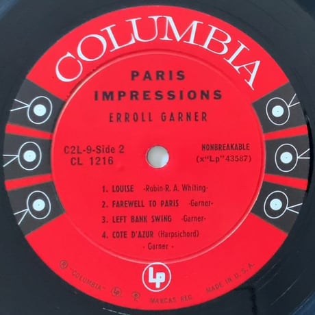 ERROLL GARNER - Paris Impressions (COLUMBIA C2L9)