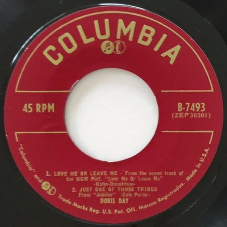 DORIS DAY - Day in Hollywood (COLUMBIA B7493) 7inch EP
