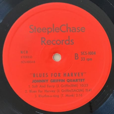 JOHNNY GRIFFIN - Blues For Harvey (STEEPLE CHASE SCS-1004)