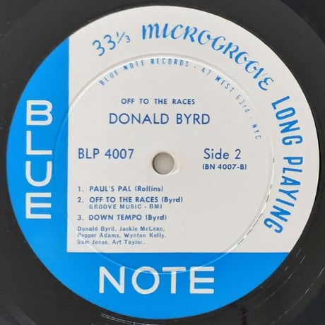 DONALD BYRD - Off To The Races (BLUE NOTE BLP4007)