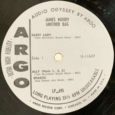 JAMES MOODY - Another Bag (ARGO LP695)