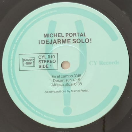 MICHEL PORTAL - Dejarme Solo (CY RECORDS CYL010)