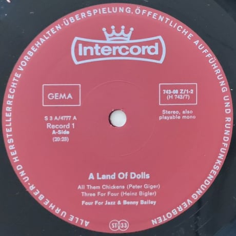 BENNY BAILEY - a Land of Dolls (INTERCORD 743-08Z/1-2)