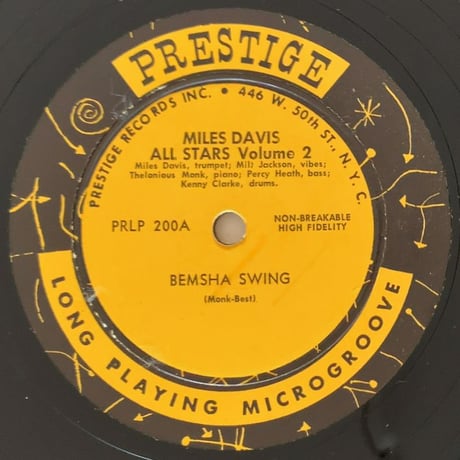 MILES DAVIS - Miles Davis All Stars Vol.2 (PRESTIGE PRLP200)